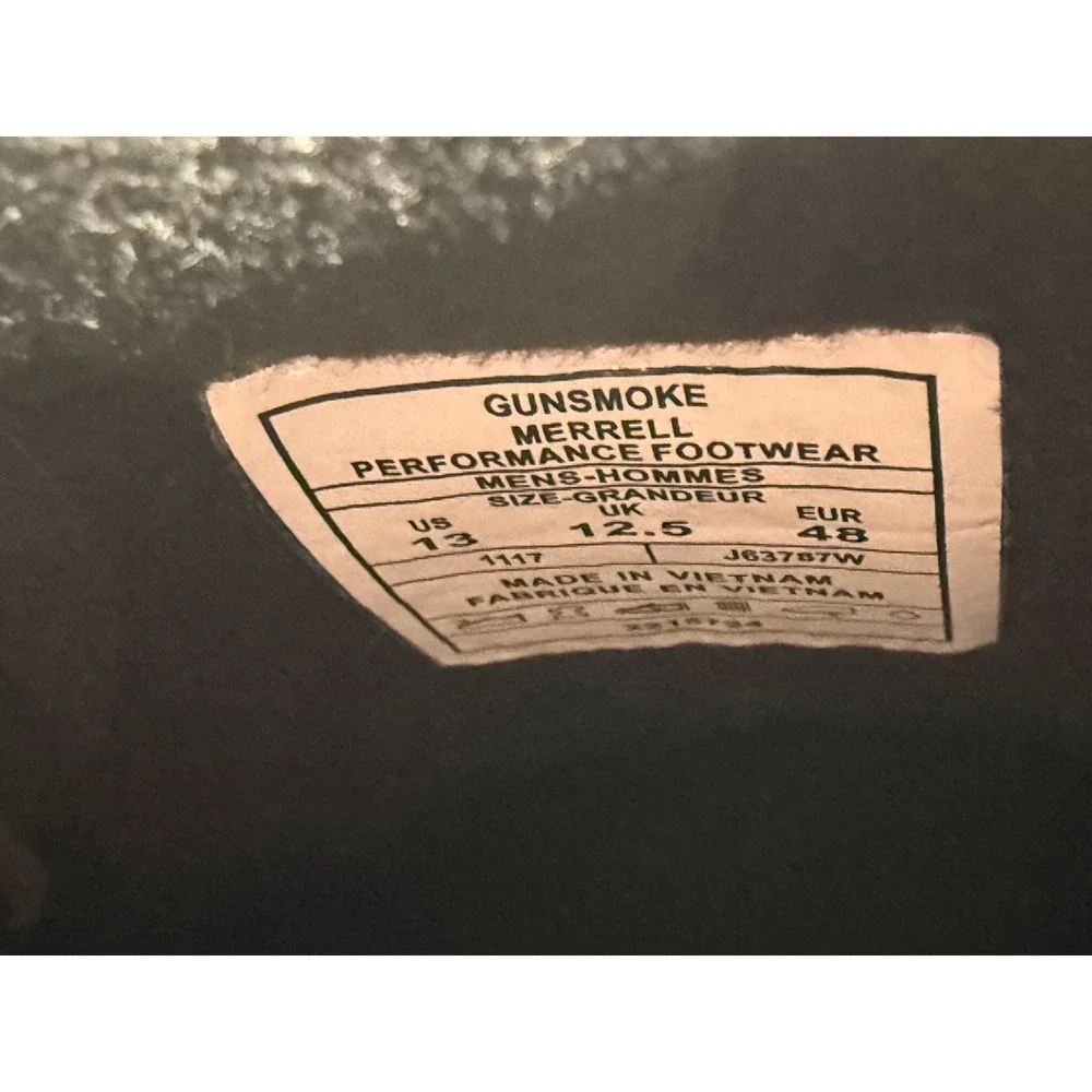 Merrell Jungle Moc Shoes Mens 13 Gunsmoke Brown Suede Slip On J63787W